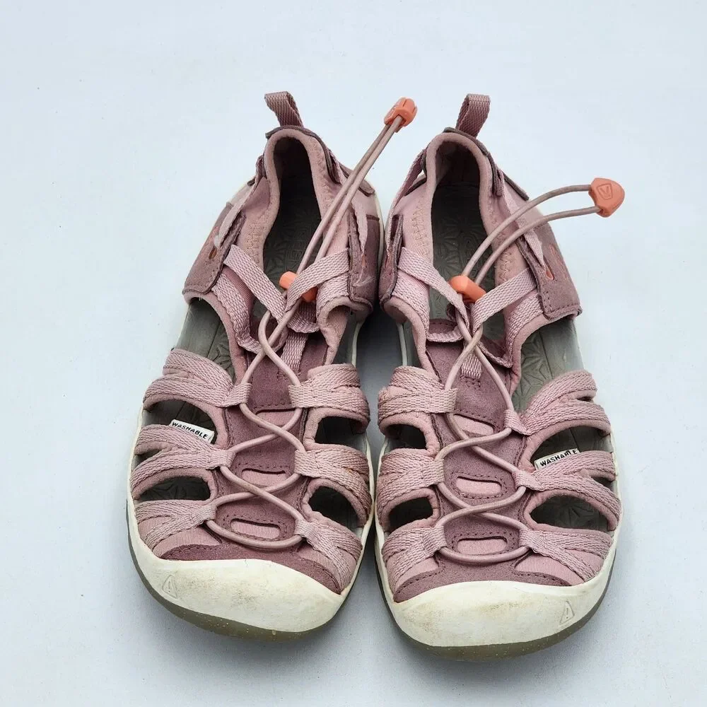 KEEN Kids Moxie Outdoor Sport Water Sandals Rose Papaya Pink Big Kid's Size 4